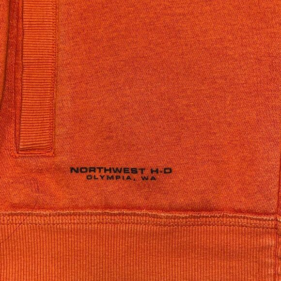 Harley Davidson Ladies Orange Full Zip Sweatshirt Medium - Picture 5 of 7